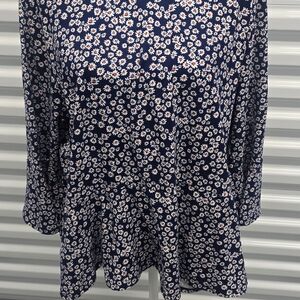 Moa Moa Navy Floral Blouse